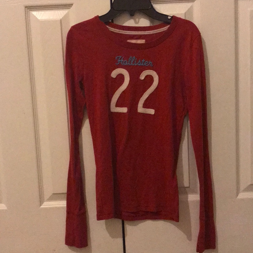 Red hollister 22 long sleeve